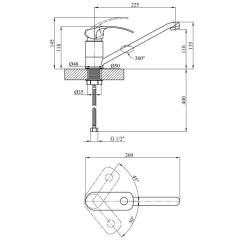 Смеситель Kroner Konstante-C030 Фото 4
