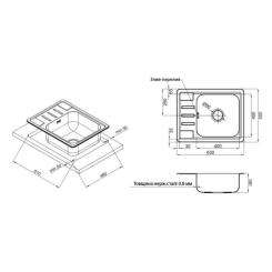 Мойка кухонная Kroner Satin-6350 08180 Фото 1