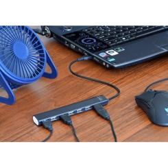 Концентратор Gembird 7 x USB 2.0 black Фото 2