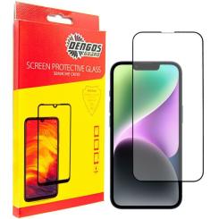 Стекло защитное Dengos Full Glue iPhone 14 black frame Фото