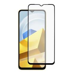 Стекло защитное Dengos Full Glue Poco M5 black frame Фото 1