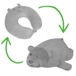 Подушка Home Line дорожная трансформер "Медвежонок" (серый) Фото
