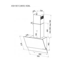 Вытяжка кухонная Pyramida ASH 60 S (800) XGBL Фото 8