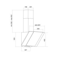Вытяжка кухонная Pyramida MSH 60 S (650) BL Фото 8