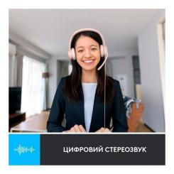 Наушники Logitech H390 USB Rose Фото 1
