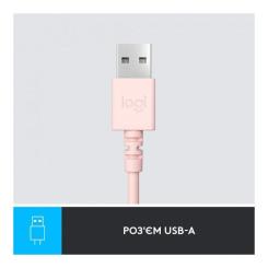 Наушники Logitech H390 USB Rose Фото 4