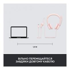 Наушники Logitech H390 USB Rose Фото 7