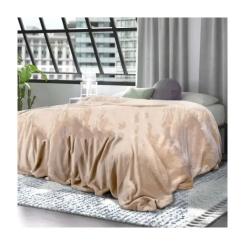 Плед Ярослав Флис бежевый 200х145 Фото 1