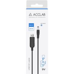 Кабель питания ACCLAB USB to DC 5.5x2.5mm 9V 1.0m 1.0A Фото 1