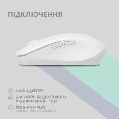 Мышка 2E MF270 Silent Rechargeable Wireless White Фото 1