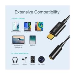 Переходник Choetech USB-C to 3.5mm F stereo-audio (CDLA) Фото 4