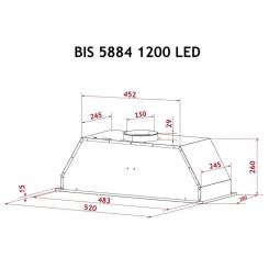 Вытяжка кухонная Perfelli BIS 5884 BL 1200 LED Фото 9