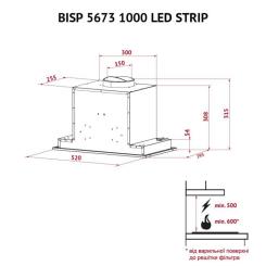 Вытяжка кухонная Perfelli BISP 5673 BL 1000 LED Strip Фото 10