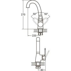 Смеситель AQUATICA HL-4B130C Фото 2