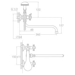 Смеситель TAU VN-5C460C Фото 1