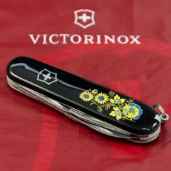 Нож Victorinox Spartan Ukraine Black "Квіти" Фото 1