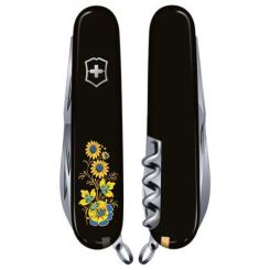 Нож Victorinox Spartan Ukraine Black "Квіти" Фото 2