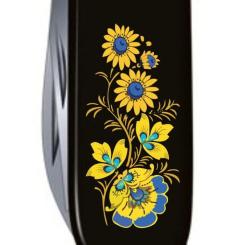 Нож Victorinox Spartan Ukraine Black "Квіти" Фото 3
