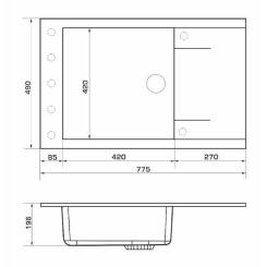Мойка кухонная GRANADO Almeria black shine Фото 5