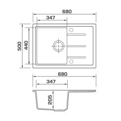 Мойка кухонная GRANADO Blanos gris Фото 6