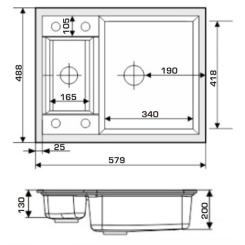 Мойка кухонная GRANADO SAMORA avena Фото 5