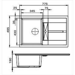 Мойка кухонная GRANADO VALENCIA black shine Фото 5