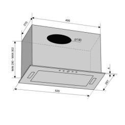 Вытяжка кухонная Ventolux PUNTO 52 BG (1200) TC MS Фото 7