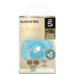 Пустышка Suavinex Gold Edition физиологическая, +18 мес. голубая Фото 2
