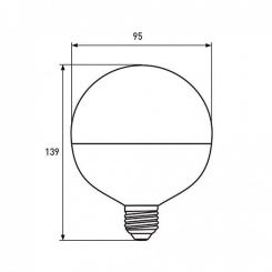Лампочка Eurolamp G95 12W E27 2700K Фото 2