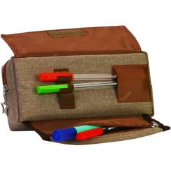 Пенал Cool For School 2 отделения Коричневый Фото 2