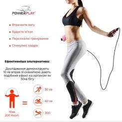 Скакалка PowerPlay 4210 швидкісна Чорна Фото 6