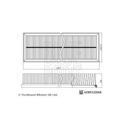 Воздушный фильтр для автомобиля Blue Print ADBP220068 Фото 1