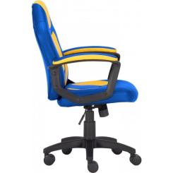 Кресло игровое GT Racer X-1414 Blue/Yellow Фото 2