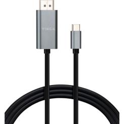 Кабель мультимедийный Vinga USB-C to HDMI M 1.5m v2.0 4K60Hz Фото