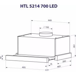 Вытяжка кухонная Minola HTL 5214 BLF 700 LED Фото 9