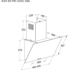 Вытяжка кухонная Pyramida ASH 60 PB (420) GBL Фото 5