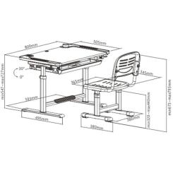Парта со стулом FunDesk Littonia Grey Фото 9