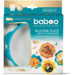 Тарелка детская Baboo с противоскользящим основанием, 6+ мес (бирюза) Фото 4