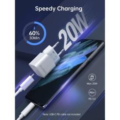 Зарядное устройство Choetech GaN USB-C 20W QC3.0/PD/PPS Фото 5
