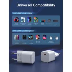 Зарядное устройство Choetech GaN USB-C 20W QC3.0/PD/PPS Фото 6