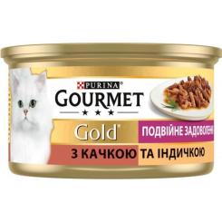 Влажный корм для кошек Purina Gourmet Gold. Подвійне задоволення з качкою та індичкою 85 Фото 1