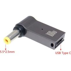 Переходник ХОКО USB-C to DC 5.5x2.5mm 100W Фото 5