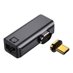 Переходник PowerPlant USB-C to RJ45 Ethernet 1000Mbps Фото