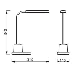 Настольная лампа Philips LED Reading Desk lamp Bucket біла Фото 1