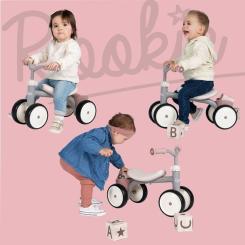 Беговел Pico металлический четырехколесный, пудра Фото 2