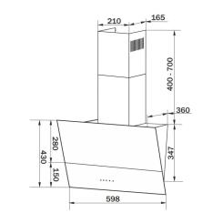 Вытяжка кухонная GRANADO Vivares 613-1100 grafito glass Фото 10