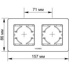 Рамка Videx VF-BNFRG2H-W Фото 2