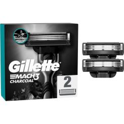 Сменные кассеты Gillette Mach3 Charcoal Деревне вугілля 2 шт. Фото
