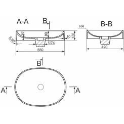 Раковина GRANADO Morella white gel Фото 3