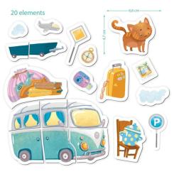 Обучающий набор DoDo Магнітна гра Котик-мандрівник Фото 3